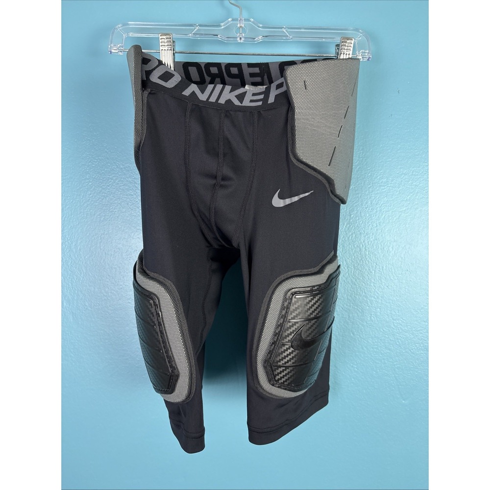 Nike Pro Combat 845718-010 Youth XL Football Pads Waist Thigh Tailbone Black